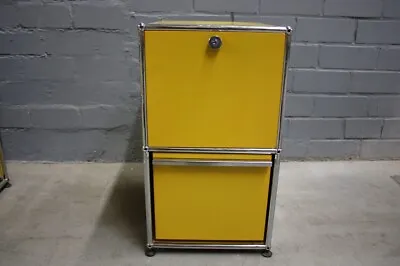 USM Haller Stand-Container Mobile File Cabinet Shelf Sideboard Lid Drawer Yellow • £747.32