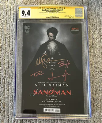$499.99 • Buy Sandman #1 CGC SS 9.4 Signed Neil Gaiman, Tom Sturridge & Boyd Holbrook *NETFLIX