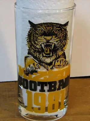 1981 Mizzou Tigers Drink Glass University Of Missouri Schedule On Glass MFA Oil • $24