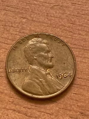 1964 Lincoln Penny No Mint Mark  L  On Edge And Rim Errors-In God We Trust. • $185