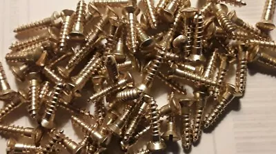 #6 X 5/8  OVAL HEAD SLOTTED SOLID BRASS WOOD SCREWS Select QTY • $14.98