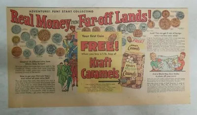 Kraft Caramels Ad: Money From Far Away ! Premium ! 1950's Size: 7.5 X 15 Inches • £14.25