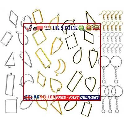£7.87 • Buy Open Bezel Pendant Backs UV Resin Mold For Jewelry Making Findings Supplies Kit