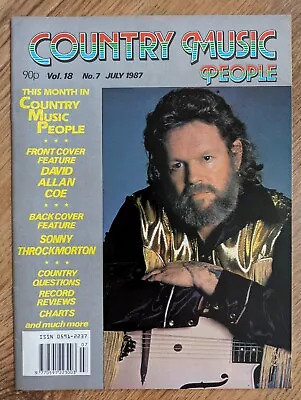 Country Music People Magazine July 1987 David Allan Coe Sonny Throckmorton • £6.50