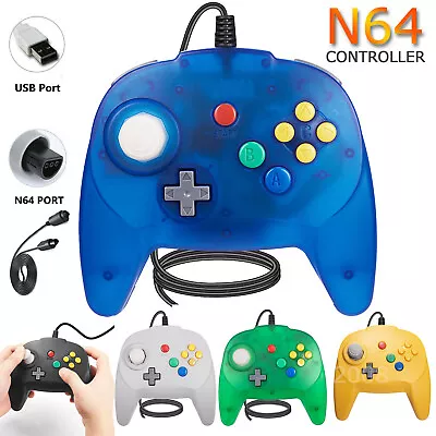 Wired N64 Controller Compatible With Nintendo 64 N64 Joystick Video Game Console • $12.99