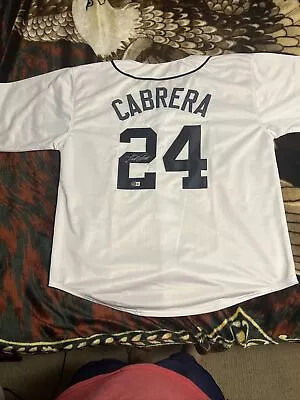 Detroit Tigers Miguel Cabrera Beckett Authenticated Signature Replica Jersey • $450