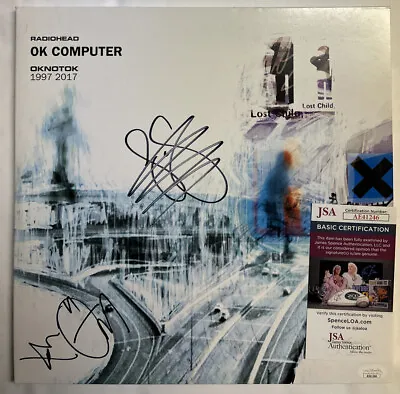 Thom Yorke Johnny Greenwood Signed Radiohead Ok Computer Vinyl JSA COA Album Lp • £52.04