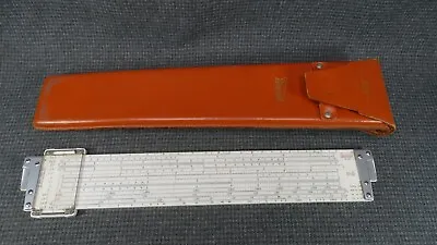 (B15) K&E 10 Deci-Lon 12-1/2  Plastic Slide Rule - W/ Leather Case • $55.25