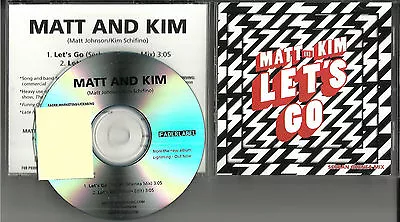 MATT AND KIM Let’s Go W/ RARE SERBAM MIX & RARE EDIT PROMO DJ CD Single 2012 • $14.99