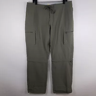 Mountain Hardwear Convertible Pants Women's 14 Green Unzip Legs To Shorts Cargo • $29.99