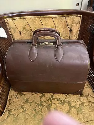 Rare Vintage Doctor Leather Bag - “Emdee Bag” By Schell (circa 1940-50) • $28.34