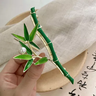 Large Shark Clip Bamboo Metal Hair Claw Hair Crab Barrette Hair Accessories CA • $4.17