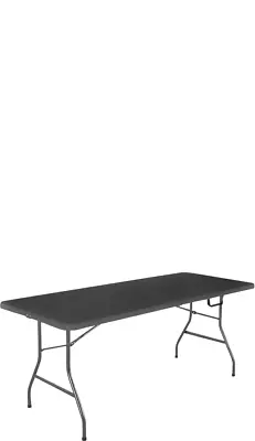 6 Foot Centerfold Folding Table Black • $49.99
