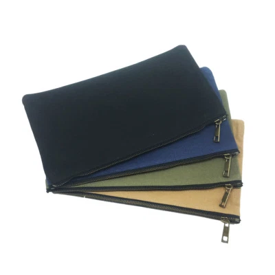 $8.99 • Buy Canvas Tool Bags With Metal Zippers Multi Purpose Waterproof Smart Storage Pouch