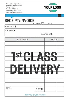 Invoice Book Personalised Duplicate A5 Ncr Pad Print Receipt Estimate Books • £10.90