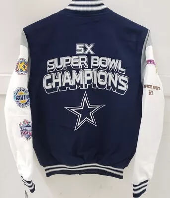 Dallas Cowboys 2023 Nfl Giii 5 X Superbowl Champion Strike Zone Varsity Jacket • $149.99