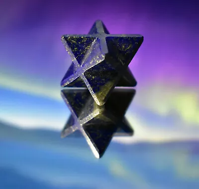 Reiki Charged Premium Hand Cut Lapis Lazuli Merkaba Star Ethical Source • £4.50