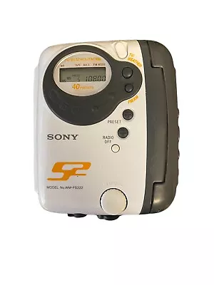 Sony Walkman S2 WM-FS222 Vintage Radio Cassette Player Weather W Strap Pouch • $39.36