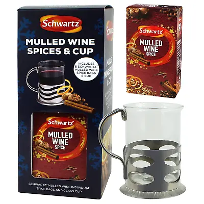 Schwartz Mulled Wine Sachet Bags Christmas Gift Set Winter Warmer Cinnamon Spice • £8.99