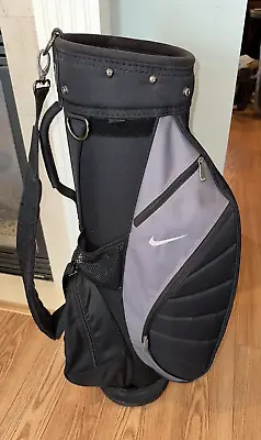 Nike Golf (Black/Gray) Cart Bag W/ Rain Cover & 5-Way Club Divider • $49.99