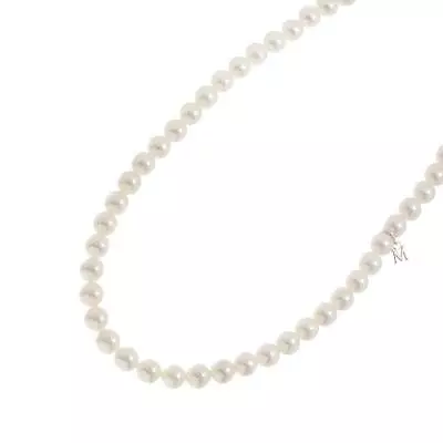 MIKIMOTO Akoya Pearl 7.0-6.5mm Necklace SV Silver 90227694 • $1560.81