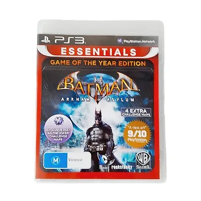 Batman Arkham Asylum - PlayStation 3 PS3 Game - Complete + Manual - GOTY Edition • $10.95