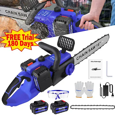 Cordless Handheld Chainsaw Branch Wood Cutting Garden Tree Logging Trimming Tool • £5.41