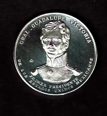 1980 Mexico Premer Presidente 'Gral. Guadalupe Victoria' Silver Medal At B.U. • $69.95