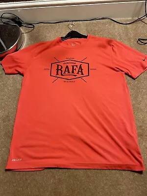 Nike Rafael Nadal “Advantage Rafa” Tennis RARE Red Dri-Fit Men’s T-shirt Large • £17