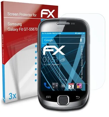 AtFoliX 3x Screen Protector For Samsung Galaxy Fit GT-S5670 Clear • £11.59