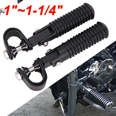 Fold-up Foot Pegs 1 ~1-1/4  Highway Engine Guard Crash Bar For Harley Touring XL • $26.12