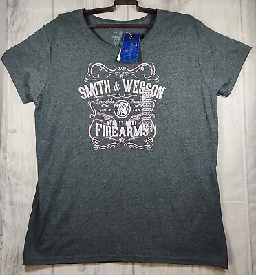 Smith & Wesson T-shirt Women’s XL Quality Firearms Cowgirl Gun 21x26 NWT • $14.50