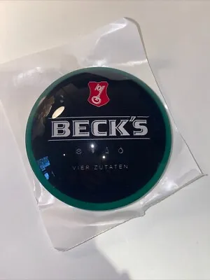 Beck's Beer Round Fisheye Badge Beer Pump Font Pub Bar Mancave Tbar Lager • £6.99