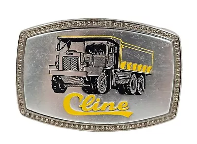 Vintage Cline Heavy Equipment Off Road Truck Belt Buckle • $9.99