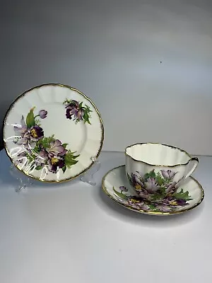 Salisbury Orchid Tea Cup Trio -vintage • $59.97