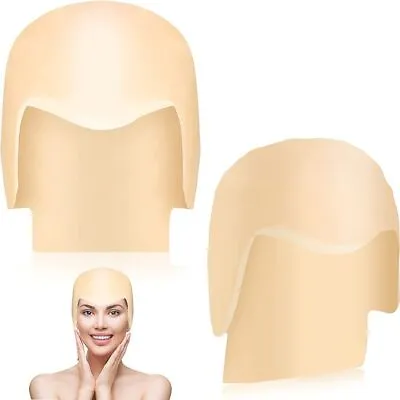 Kids Adults Teens Fake Bald Halloween Makeup Bald Caps Bald Head Wig Cap Latex • $12.53