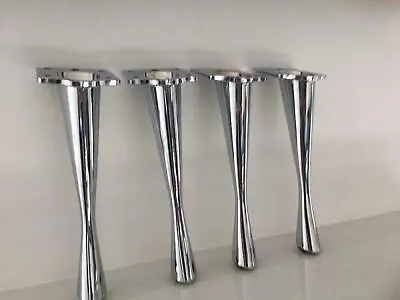 £31.99 • Buy New Chrome Metal Furniture Angled Legs Feet For Sofa Beds Stools Table Chair