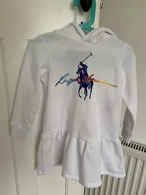 £26.80 • Buy POLO Ralph Lauren Girls Hooded Hoodie Sweatshirt Dress Size 110, 4-5 Years NEW