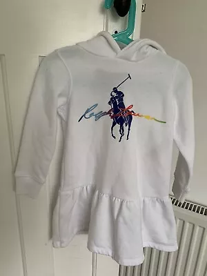 £26.80 • Buy POLO Ralph Lauren Girls Hooded Hoodie Sweatshirt Dress Size 110, 4-5 Years NEW