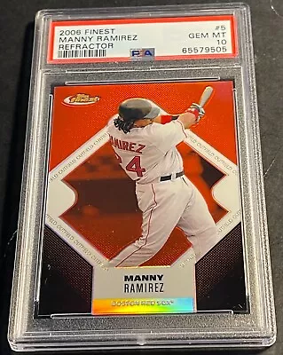 2006 Manny Ramirez Finest Refractor #5 Psa 10 Red Sox Pop 1 (505) • $99.99