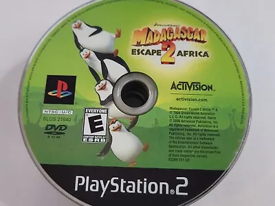 Madagascar Escape 2 Africa Sony Playstation 2 PS2 Black Label Disc Only Tested • $7.95