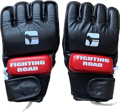 Fighting Road MMA Gloves - Japan Pride FC Style Laced Leather -Brand Of Pancrase • $99.99