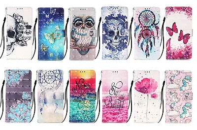 3D Pattern PU Leahter Flip Wallet Case Phone Cover For Samsung J6 J4 Plus J6 J8 • $12.09