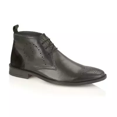 Silver Street Pembroke Mens Black Formal Leather Chukka Ankle Boots • £36.99