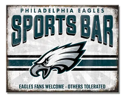 Philadelphia Eagle Sports Bar Tin Metal Sign Man Cave Garage Decor 12.5 X 16 • $15