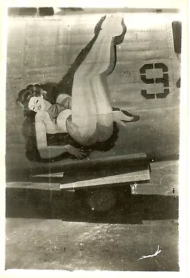 Org. Nose Art Photo: B-24 Bomber  BOTTOMS UP !!! • $11.50