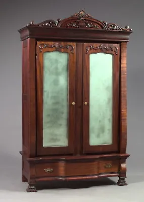 Antique Mahogany Two Door Armoire • $2997