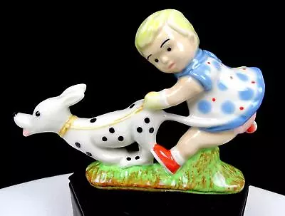 Wade Porcelain Limited Edt Only 750 Made Sarah Walking Her Dog 5  Figurine 2004 • $92.48