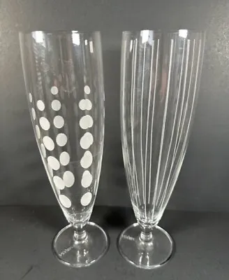 2 Mikasa Cheers Fluted Champagne  Glasses MINT 9 7/8  • $12.95