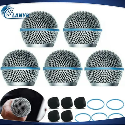 Mesh Microphone Head Ball Grill For Wireless Microphones Replacement Universal • $21.91